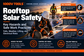Rooftop Solar Safety: Falls & Electrical Hazards | 1000V Tools ...