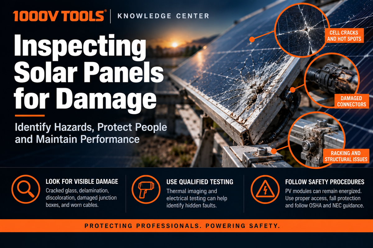 Inspecting Solar Panels for Damage | 1000V Tools – 1000VTOOLS, LLC