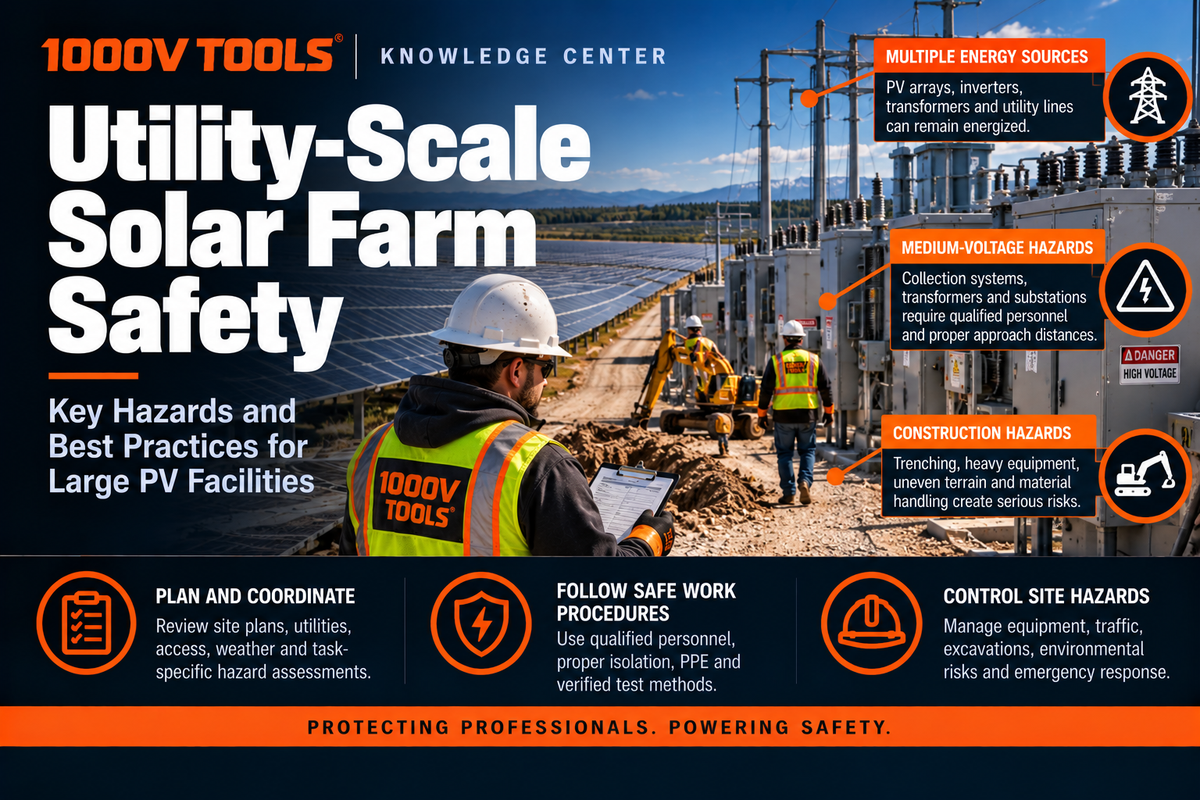 Safety Language Utility-Scale Solar Farm Safety | 1000V Tools β 1000VTOOLS, LLC
