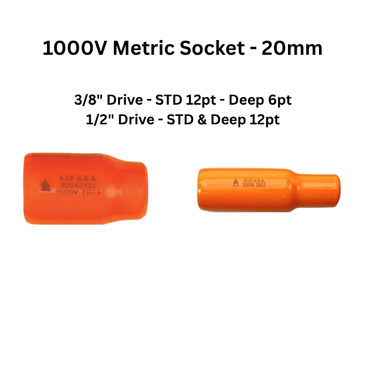 1000V METRIC SOCKET 20MM