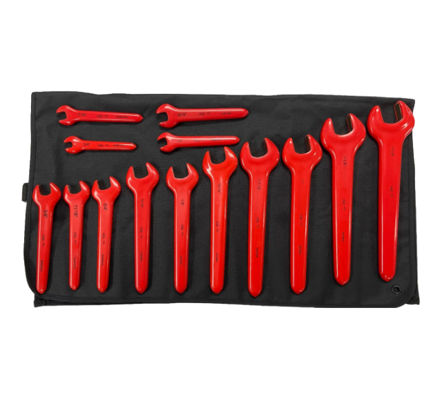 S241714NS - 14 Piece SAE Non-Sparking Non-Magnetic Open End Wrench Set