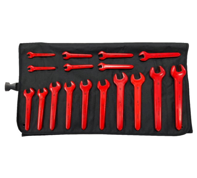 S241818NS - 17 Piece Metric Non-Sparking Non-Magnetic Open End Wrench Set