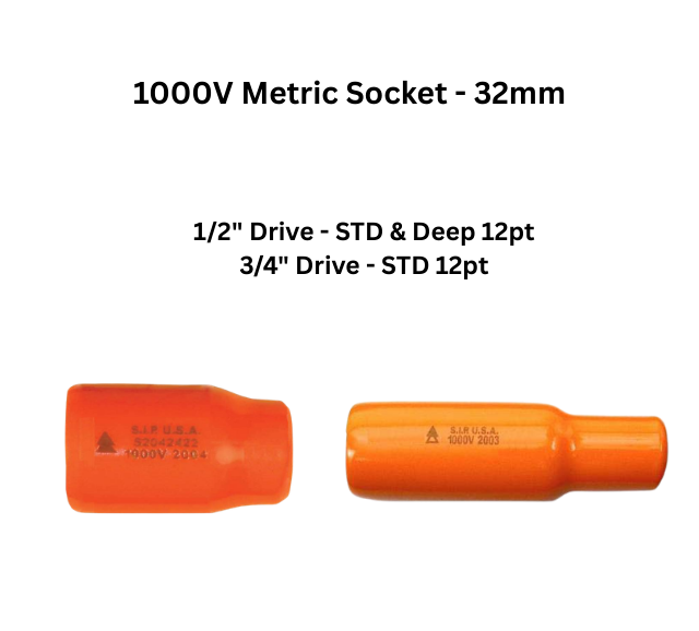 1000V METRIC SOCKET 32MM