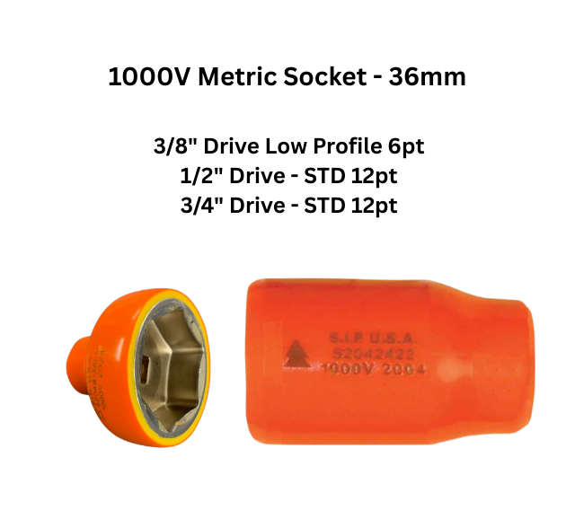 1000V METRIC SOCKET 36MM