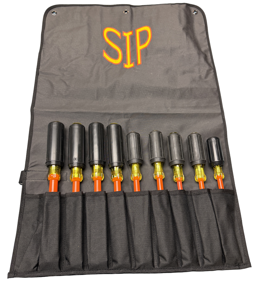 9-PIECE 1000V INSULATED 6" NUT DRIVER SET