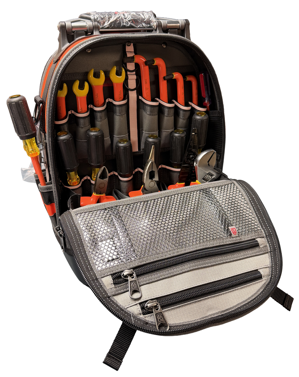 VETO TECH PAC Backpack Tool Bag, Hi-Viz Orange (13" x 10" x 19-1/2")