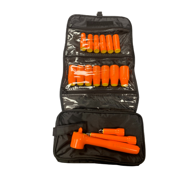 1/4" Drive 13 Piece Metric 1000v Insulated Deep Spring Loaded Socket Set