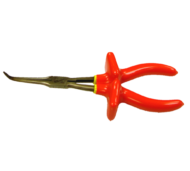S214054 7" Long Reach Bent Needle Nose Non-Serrated Thin Profile