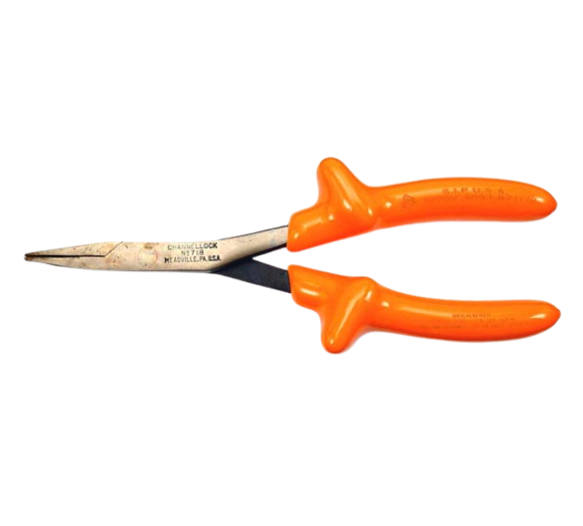 S21718  PLIER LONG REACH 8"" FLAT NOSE