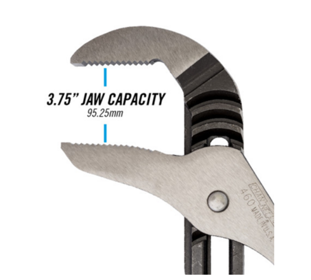 S21460  PLIER TONG AND GROOVE (WATERPUMP) 16.5"" OPENING 3-3/4""