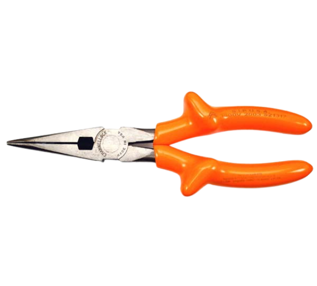 S21318 - PLIER LONG NEEDLE NOSE 8"" WITH SIDE CUTTER
