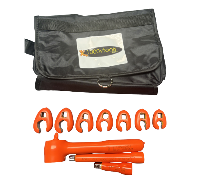 S30101910FNCF 1000v Insulated 10 Piece Metric Flare Nut Crowfoot Wrench Set