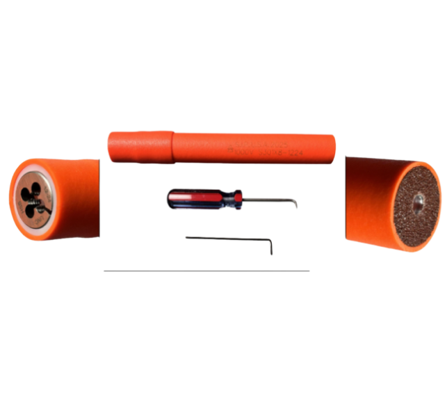 SIP-301X8-1224  1000v Insulated Terminal Stud Tool with a #12-24 Die - 8" OAL