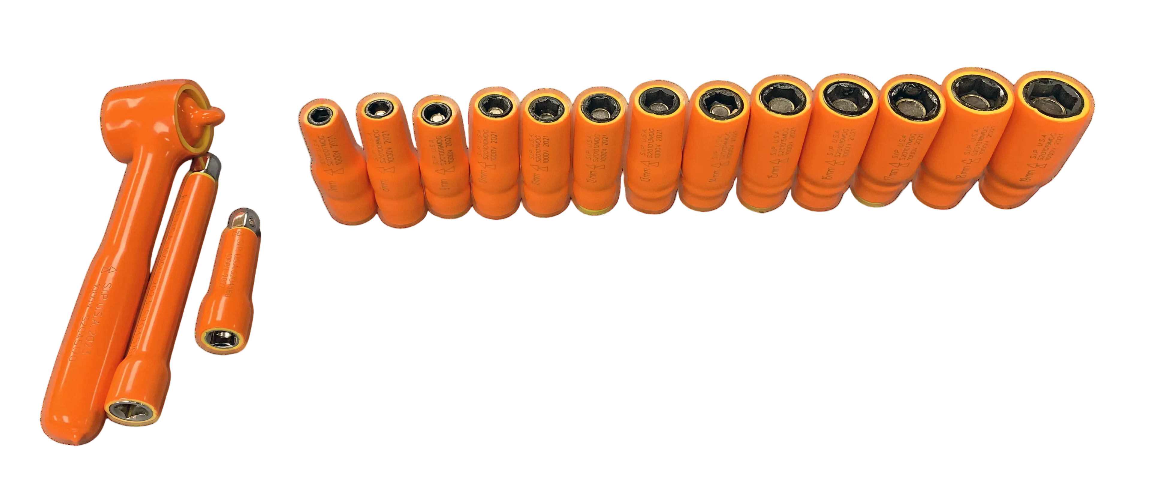 3/8" Drive 16 Piece Metric 1000v Insulated Deep Spring Loaded Socket Set